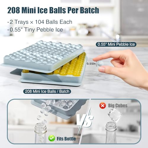 Smart Home WIBIMEN Mini Ice Cube Trays, 0.55” Tiny Essentials