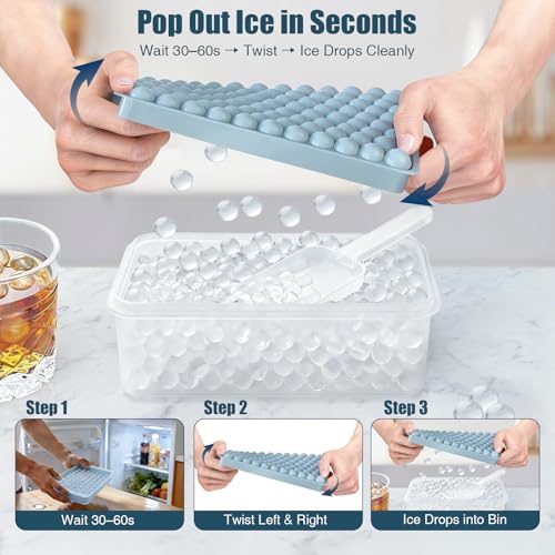 Smart Home WIBIMEN Mini Ice Cube Trays, 0.55” Tiny Essentials
